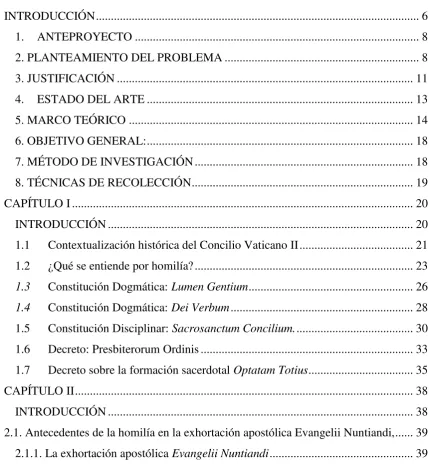 Tabla de contenido 