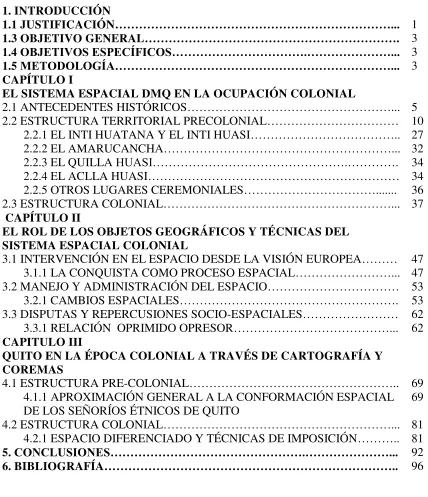 TABLA DE CONTENIDOS 