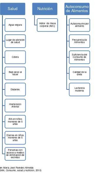 Cuadro 1. Diagrama de Indicadores de Seguridad Alimentaria y Nutricional del   Ecuador (SISSAN) 