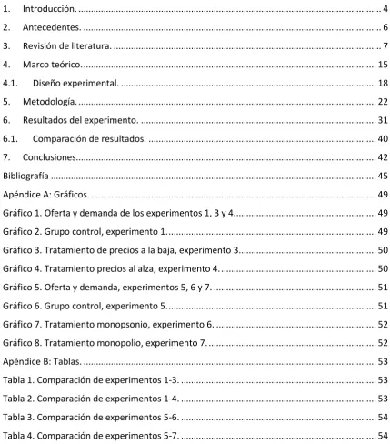 Tabla 1. Comparación de experimentos 1-3. .............................................................................