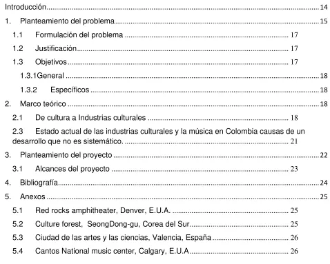 Tabla Contenido 