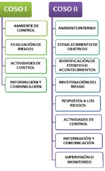 Figura 6: Componentes de Control y Riesgo de los informes COSO 