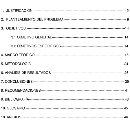 TABLA DE CONTENIDO 