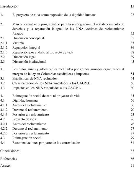 TABLA DE CONTENIDO 