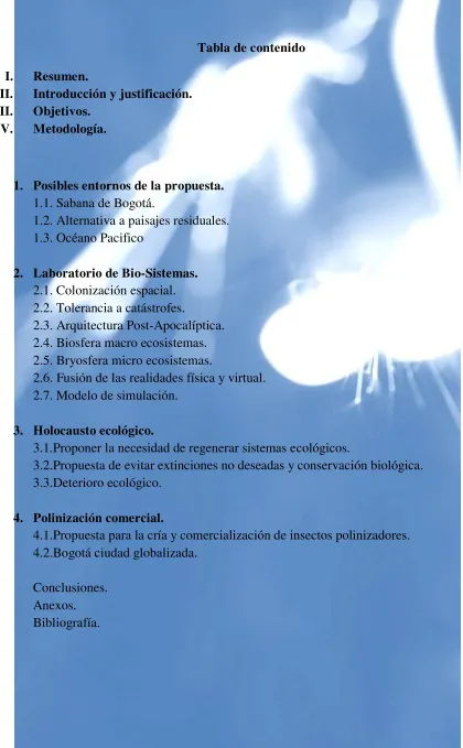 Tabla de contenido 