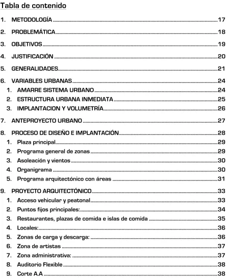 Tabla de contenido 