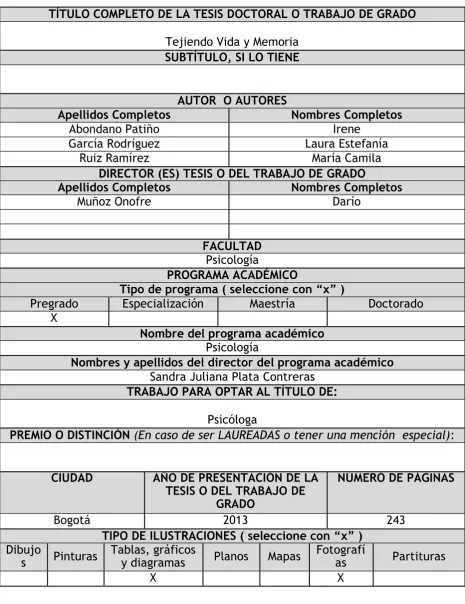 Tablas, gráficos y diagramas 
