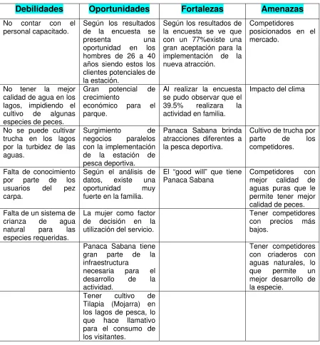 Tabla 12. Analisis DOFA  