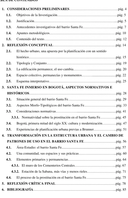 TABLA DE CONTENIDOS 