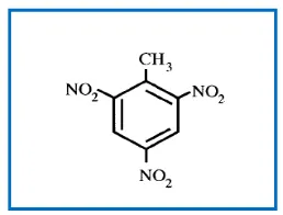 Fig.1  Estructura del 2,4,6-Trinitrotolueno (TNT). 