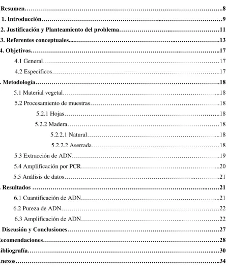 TABLA DE CONTENIDO 