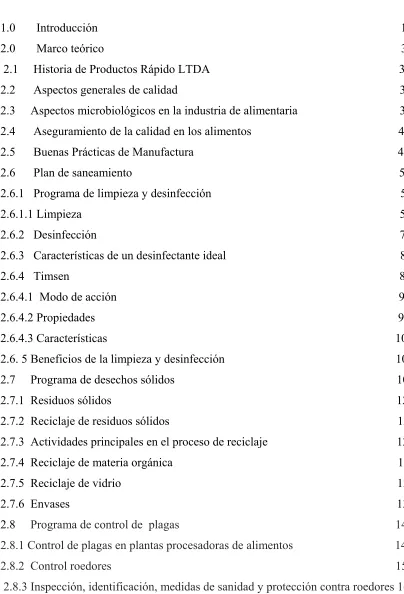 Tabla de contenido  