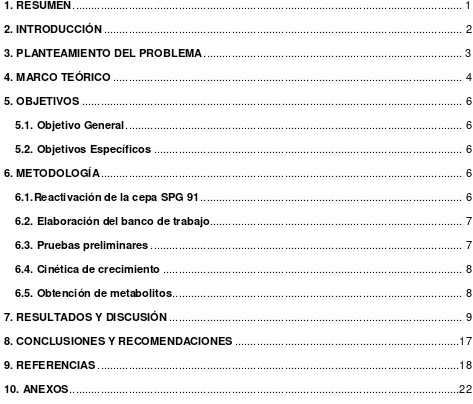 TABLA DE CONTENIDO 