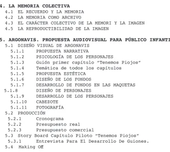 Tabla de Contenido