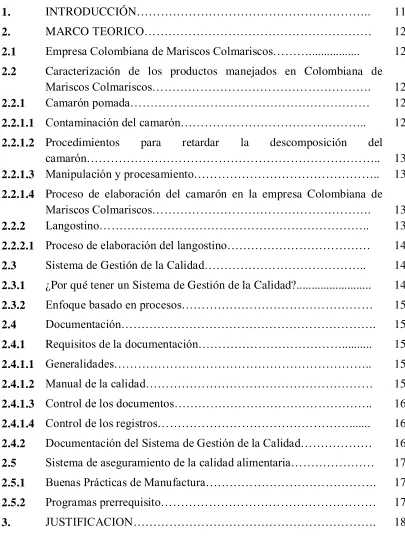 TABLA DE CONTENIDO 