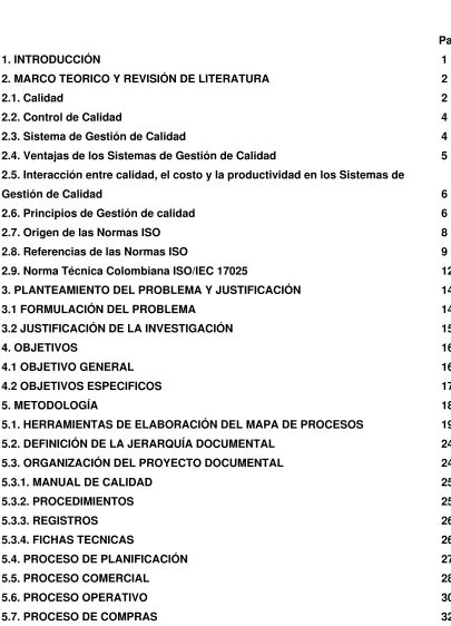 TABLA DE CONTENIDO 