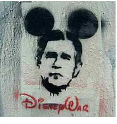 Figura No 17. “DisneyWar” Esténcil realizado por Banksy. Donde se 
