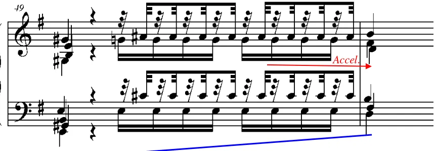 Figura 10: Toccata BWV 914 en Mi menor. cc. 49-50. 