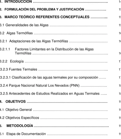 TABLA DE CONTENIDO 