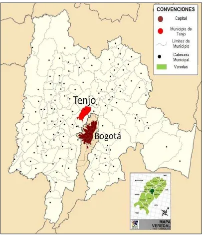 Figura 2. Ubicación del municipio de Tenjo. 