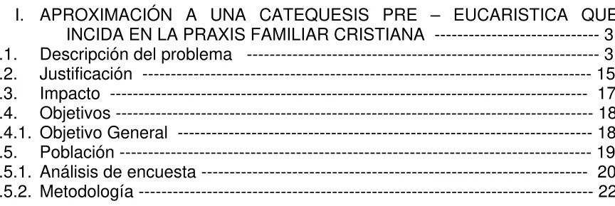 TABLA DE  CONTENIDO 