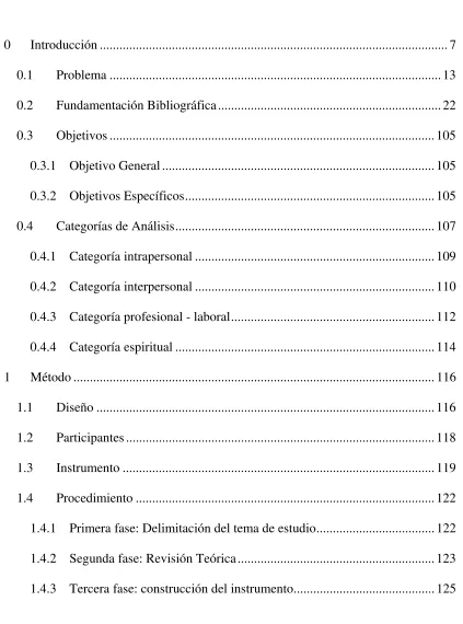 Tabla de Contenido 