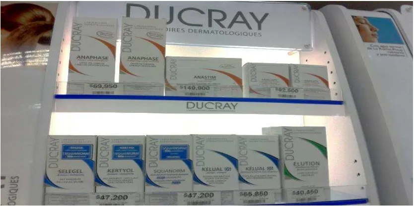 Figura 1. Ducray”“Exhibición de nutricosmeticosAnacaps de los laboratorios dermatológicos  