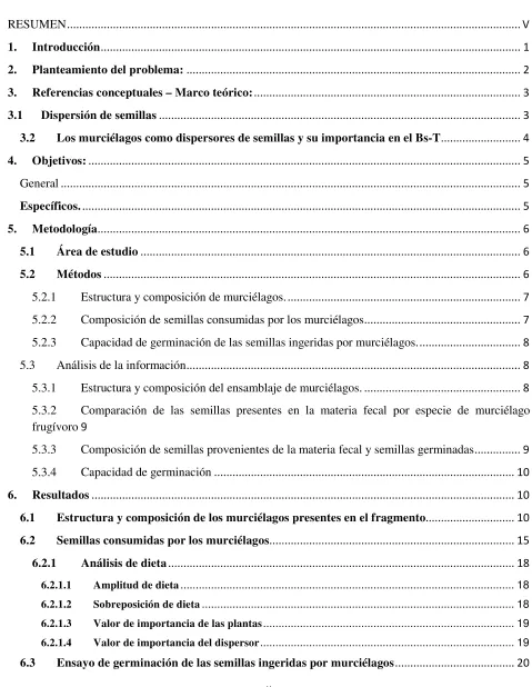 TABLA DE CONTENIDO 