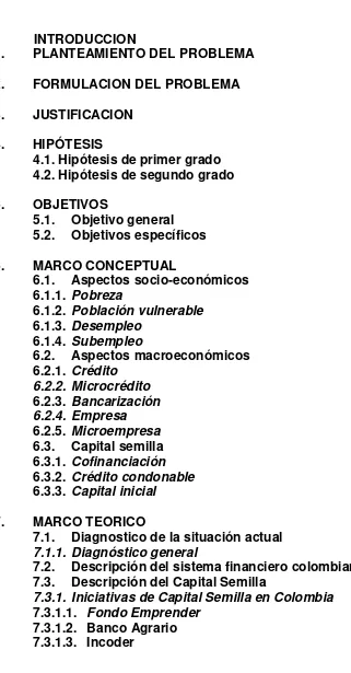 TABLA DE CONTENIDO 