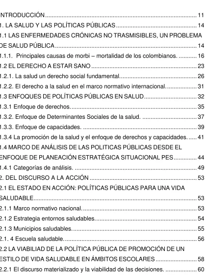 TABLA DE CONTENIDO 