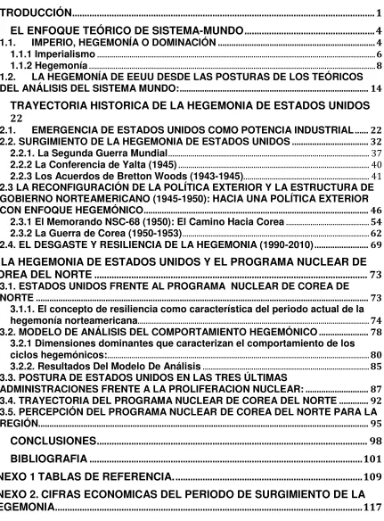 TABLA DE CONTENIDO 