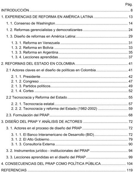 TABLA DE CONTENIDO 