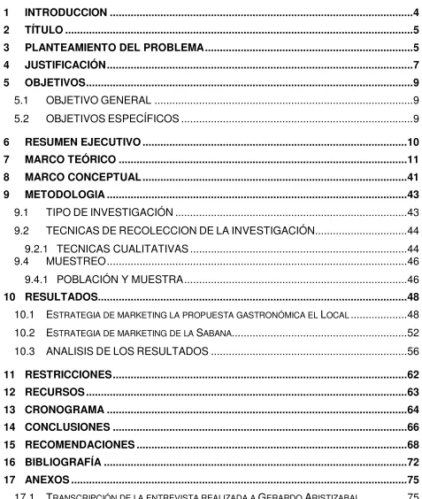 TABLA DE CONTENIDO 