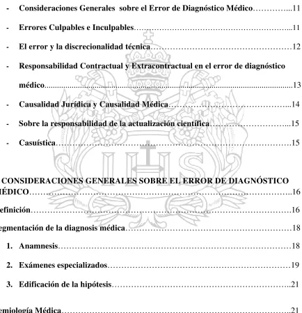 TABLA DE CONTENIDO. 