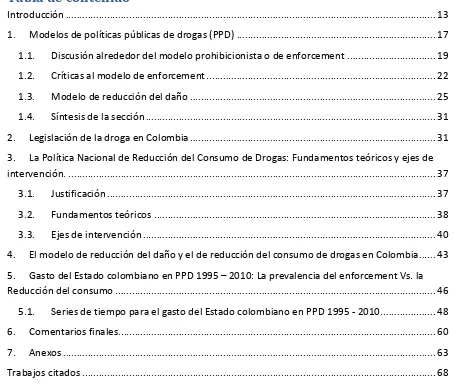 Tabla de contenido 