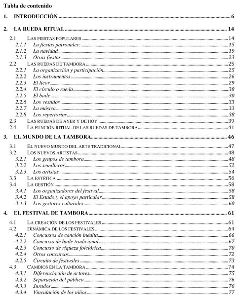 Tabla de contenido 