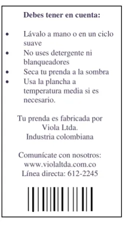 Figura 7. Lenguaje de la marquilla 