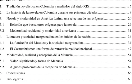 Tabla de contenido 