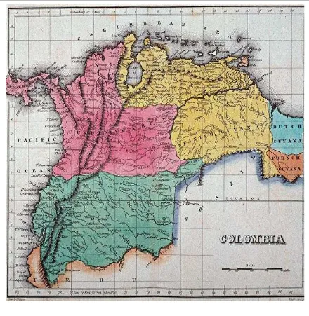 Figura 2. Mapa Fuente: Dibujo de J. Finlayson, grabado de J. Yeager. Archivo General de la Nación-Colombia, Mapoteca 4, x-68