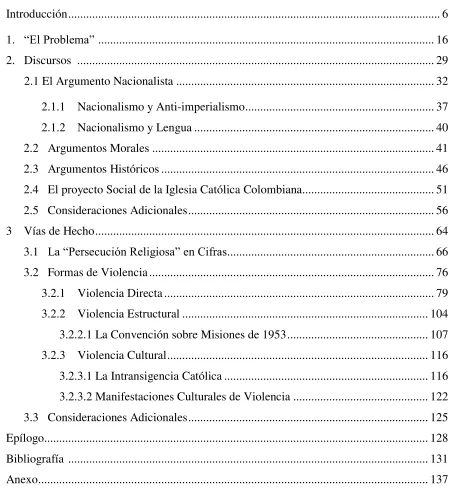 Tabla de Contenido 