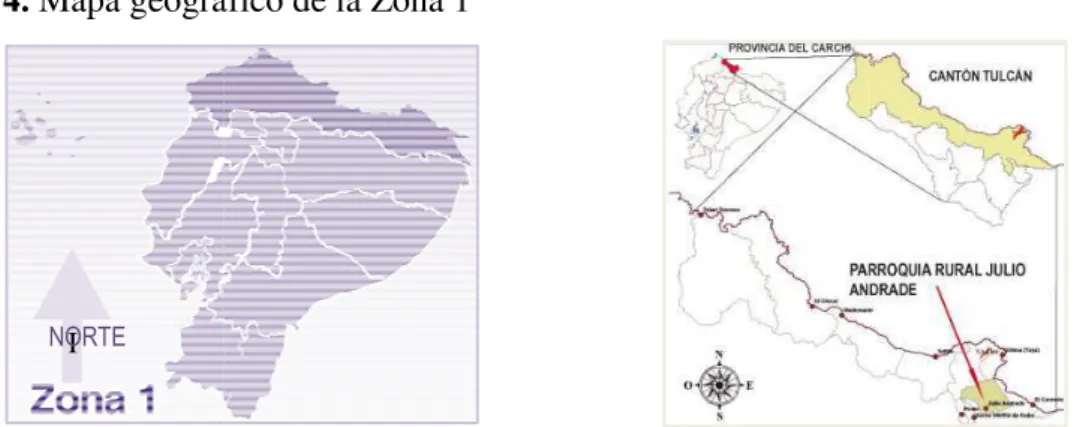 Gráfico 4. Mapa geográf Fuente En la Zona 5, la prov de  inicio  2008,  plan  qu promulgación  de  la  ley  Babahoyo y este a su ve donde se aplico la metod Gráfico 5