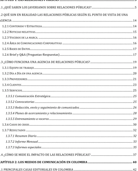 TABLA DE CONTENIDO 