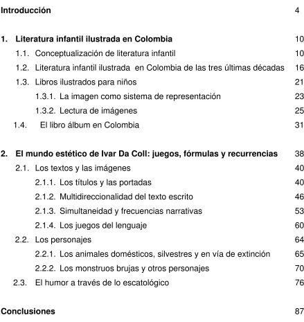 TABLA DE CONTENIDO 