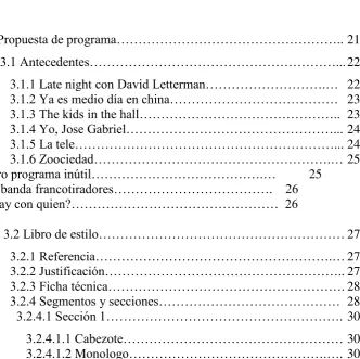 TABLA DE CONTENIDOS 