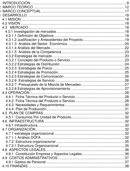 Tabla de contenido 