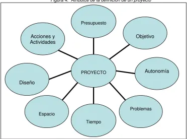 Figura 4.  Atributos de la definición de un proyecto 