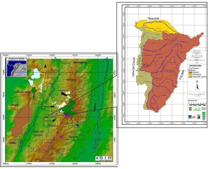 Tabla 2. Cuenca del río La Vieja: coordenadas geográficas 