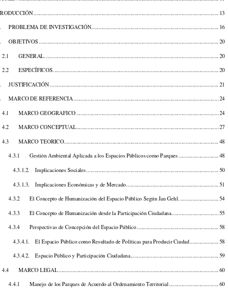 TABLA DE CONTENIDO 