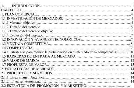 TABLA DE CONTENIDO 