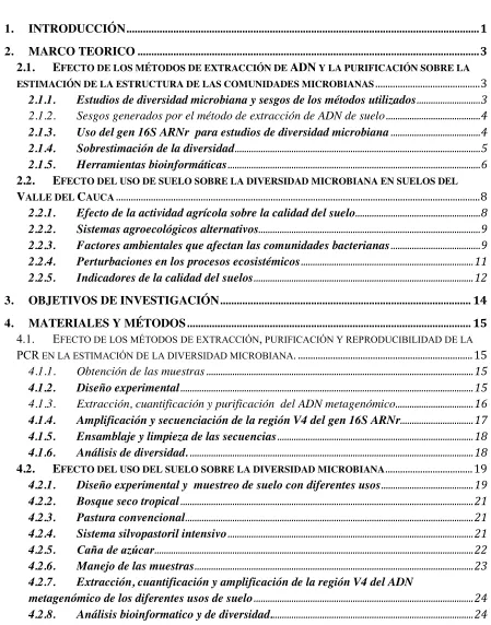 TABLA DE CONTENIDOS 